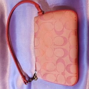 Pink Coach wristlet